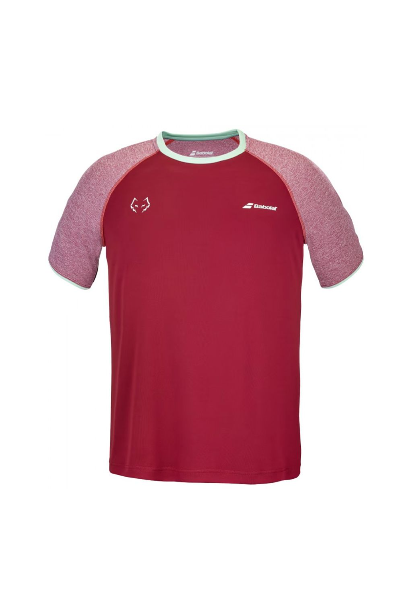 Tee Shirt Babolat Crew Neck Lebron Men  Red Dahlia