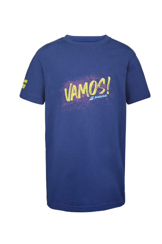Tee Shirt Babolat Exercise Cotton Boy Sodalite Blue