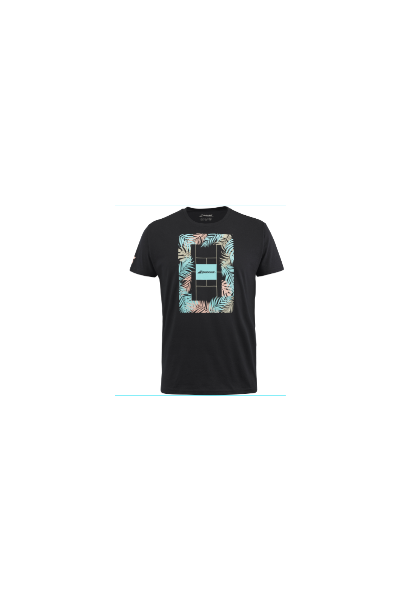 Tee Shirt Babolat Exercise Message Men Black/Black