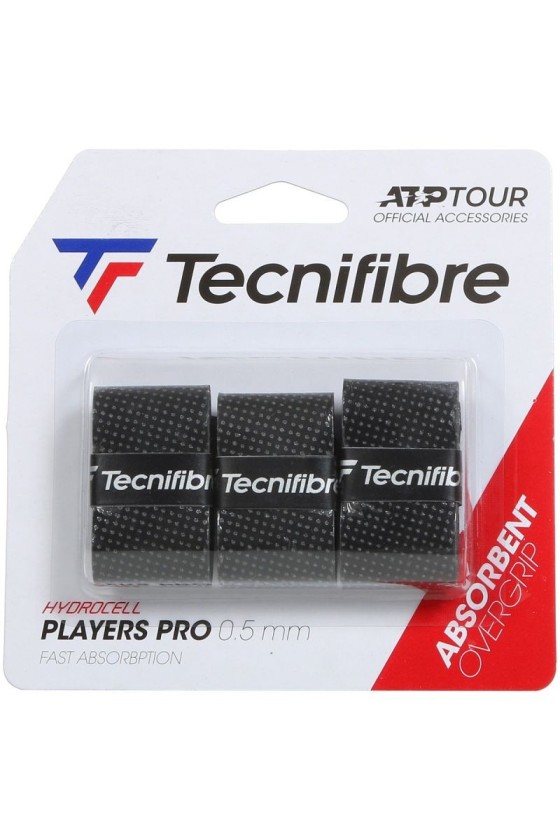 Surgrip Tecnifibre Pro Players Noir  X3 - Ecosport Tennis, Padel, Running