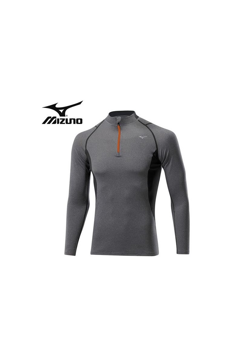 Mizuno Wool Half Zip Shirt Men Black/Black