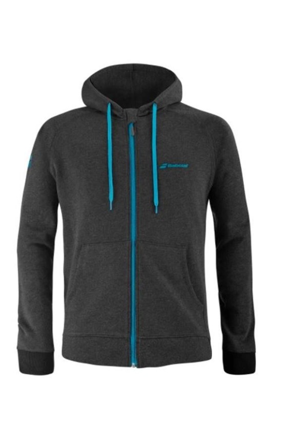 Jacket  Babolat Exercise Hood Men Black /Heather