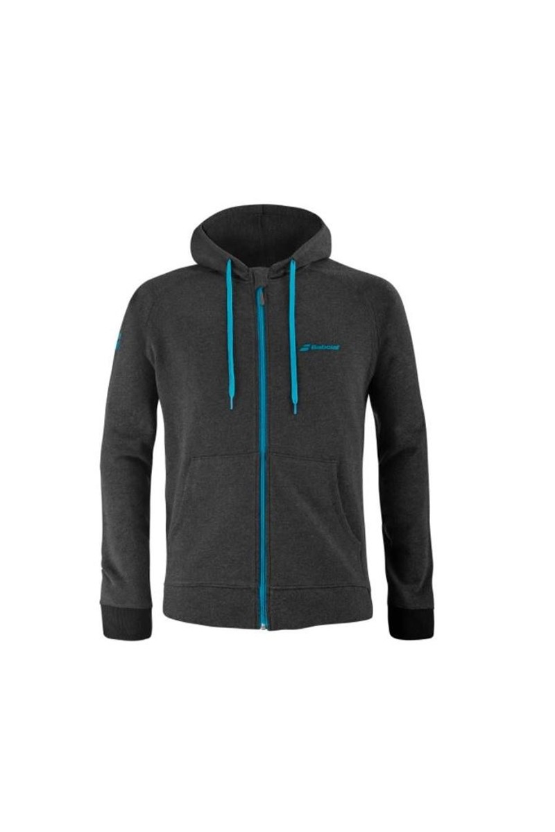 Jacket  Babolat Exercise Hood Men Black /Heather
