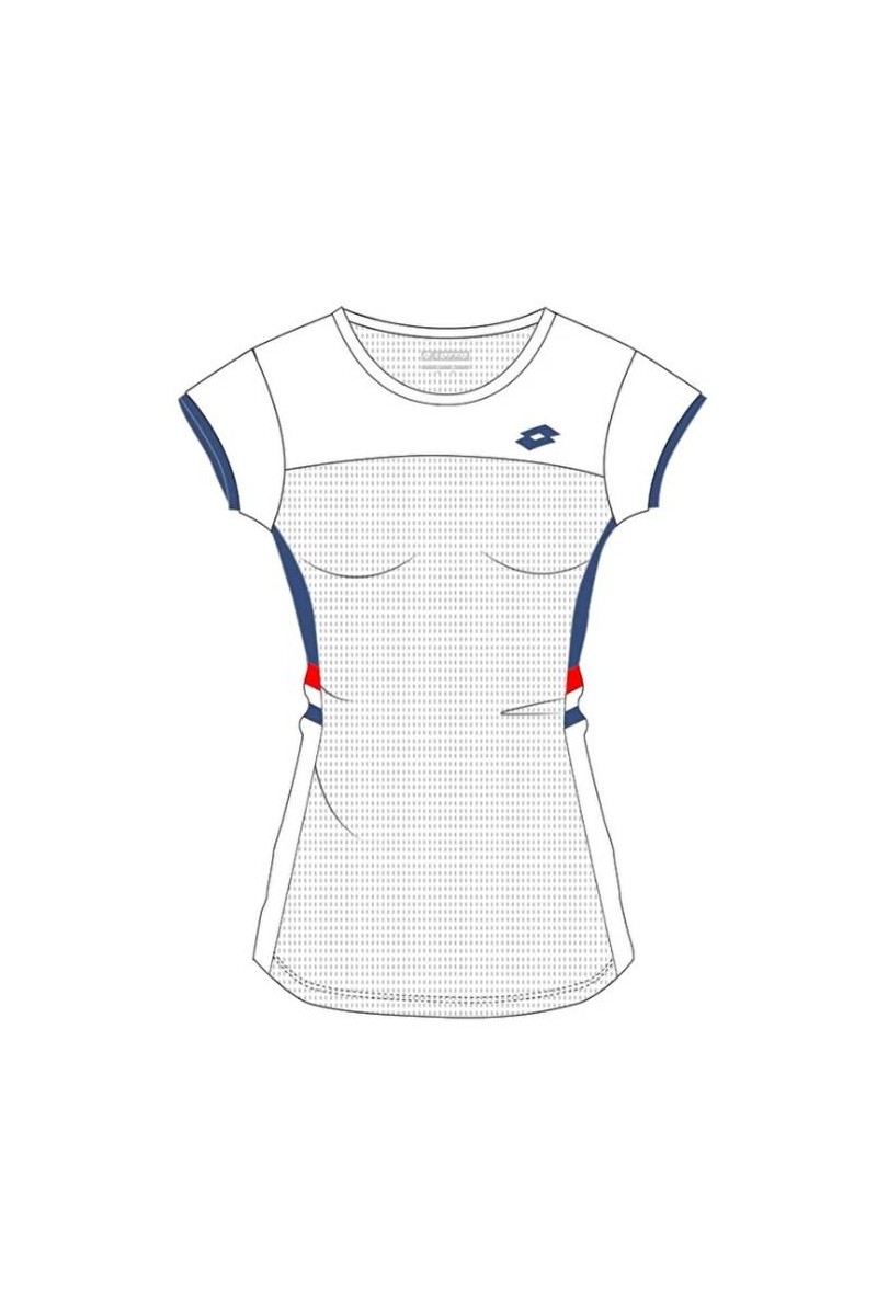 Tee Shirt Lotto Squadra Girl  Iii 218890 Blanc