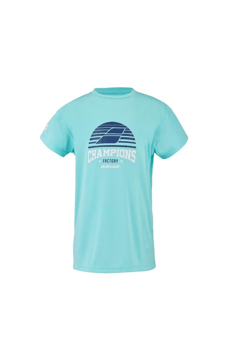 Tee Shirt Babolat Exercise Graphic Men Angel Blue Heather