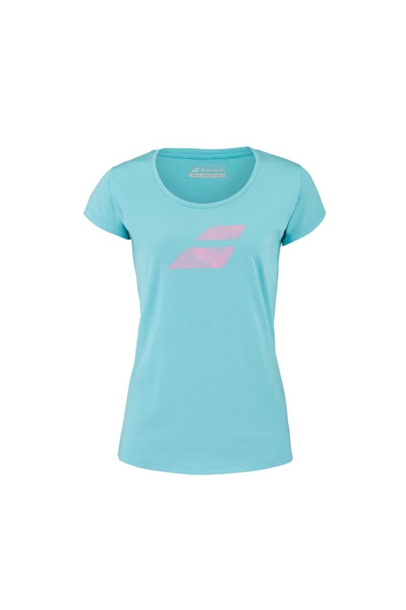 Tee Shirt Babolat Exercise Flag Women Angel Blue  Heather