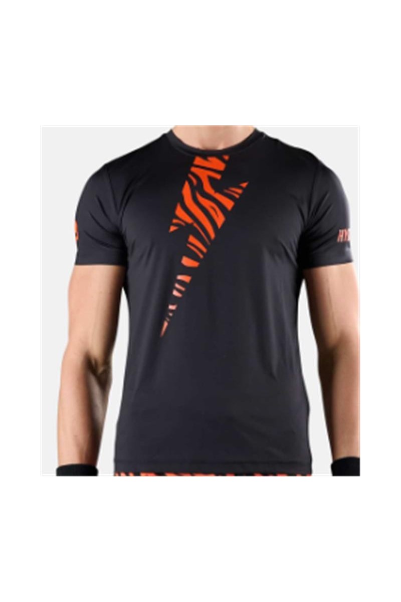 Tee Shirt Hydrogen Tiger Tech Black/Orange