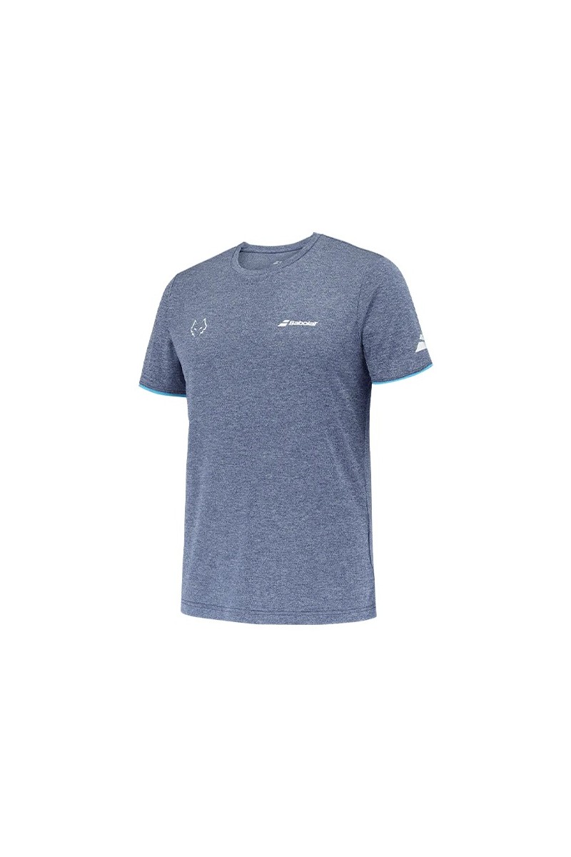 Tee Shirt Babolat Crew Neck Lebron 2025 Men  Estate Blue Hthr - Ecosport Tennis, Padel, Running