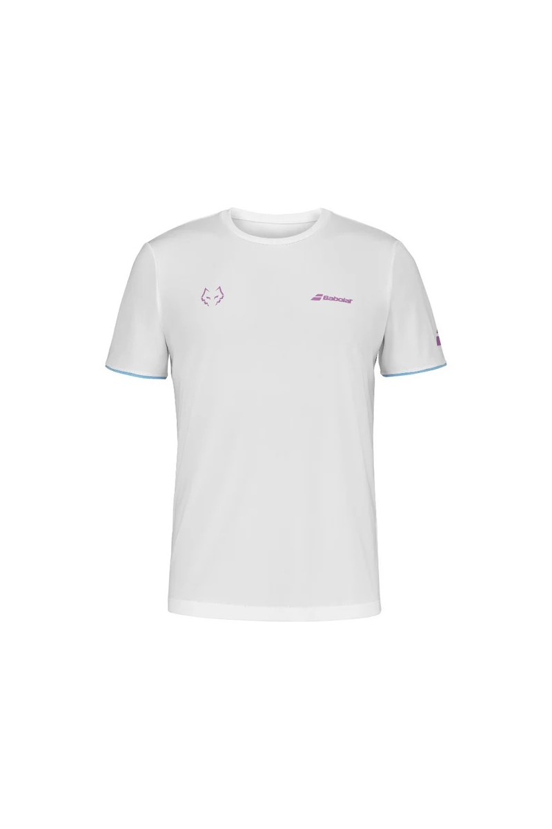 Tee Shirt Babolat Crew Neck Lebron 2025 Men  White/White - Ecosport Tennis, Padel, Running