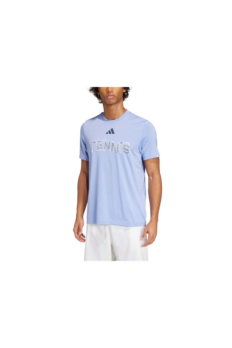 Tee Shirt Adidas M Tns Hivis G T Blue Spark Iw0143