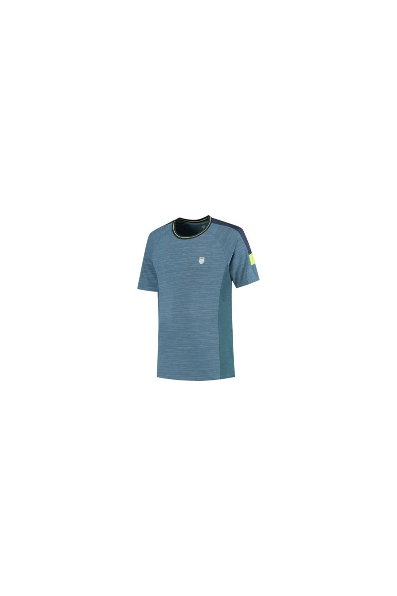 Tee Shirt Dunlop Ks Tac Hypercourt Melange 2  Men Indian Teal - Ecosport Tennis, Padel, Running