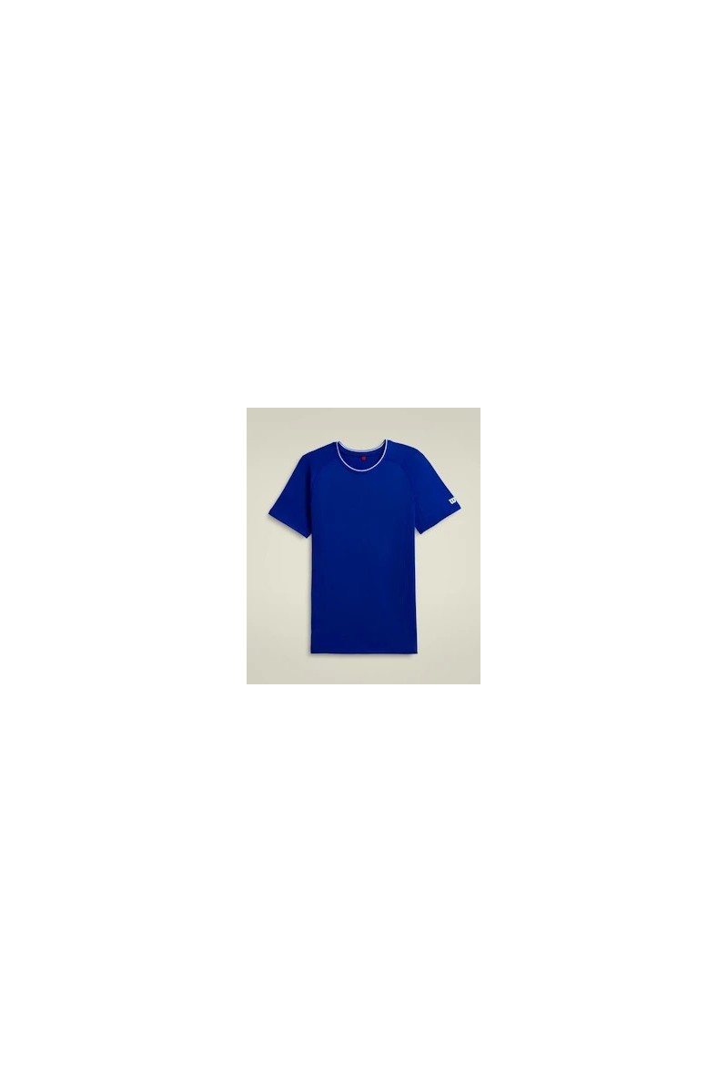 Tee Shirt Wilson Men Team Seamless Crew Royal Blue - Ecosport Tennis, Padel, Running