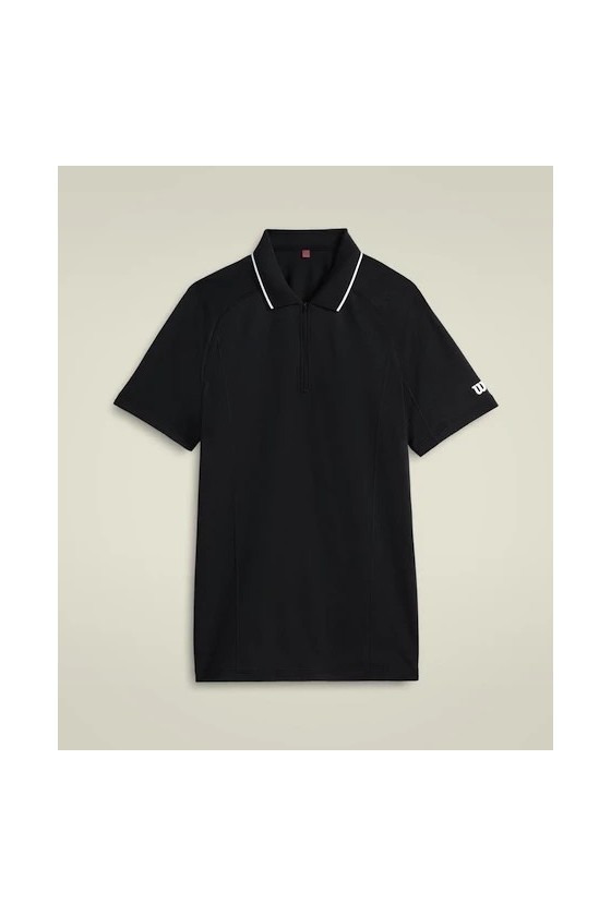 Polo Wilson Men Team Seamless 2.0 Black - Ecosport Tennis, Padel, Running
