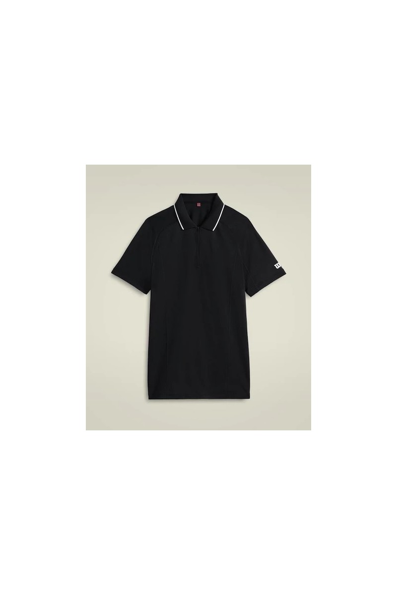 Polo Wilson Men Team Seamless 2.0 Black - Ecosport Tennis, Padel, Running
