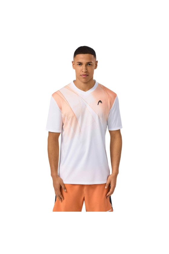 Tee Shirt  Head Topspin   Men 811235 Print Vision/Orange