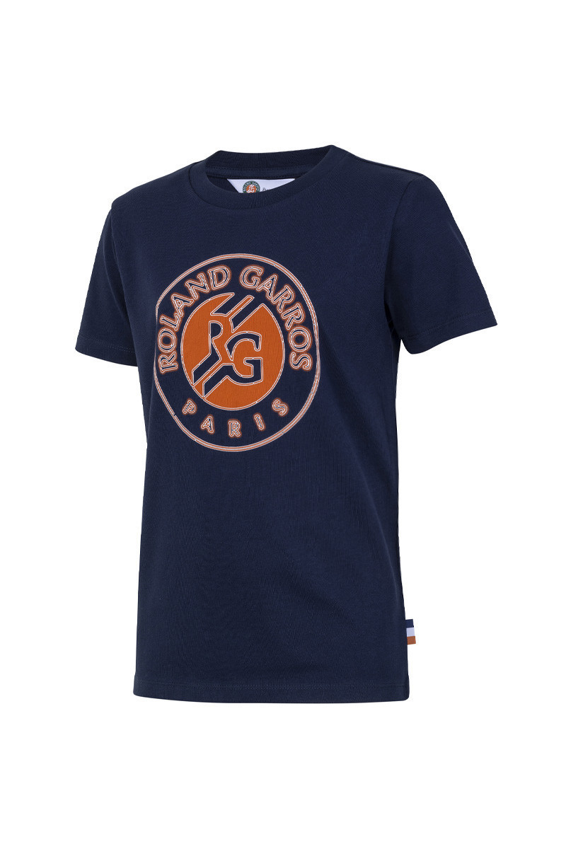 Tee Shirt Roland Garros Big Logo Kids Marine