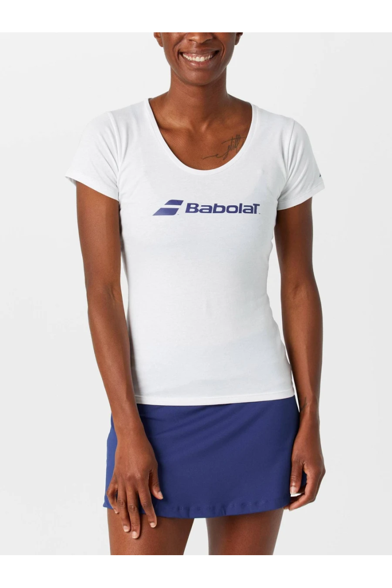 Tee Shirt Babolat Exercise Women White/White 4WP2441
