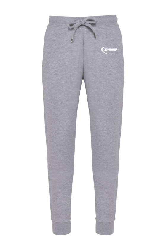 Pantalon en molleton non gratté écoresponsable homme oxford grey avec flocage Eaubonne