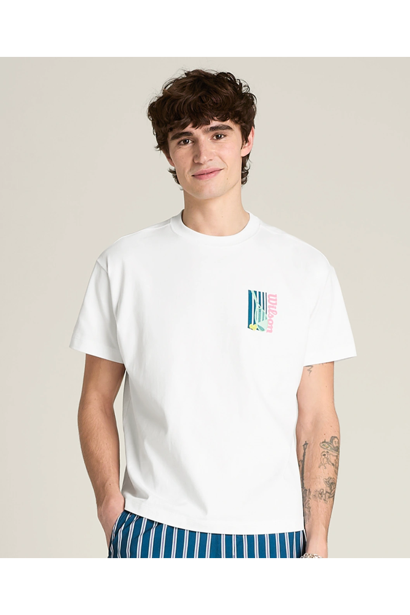 Tee shirt Wilson Homme Classic coton Graphic Sandrift CS WN00016W002002