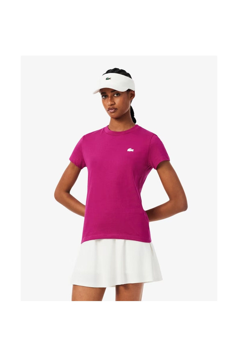 Tee-shirt rubine red femme lacoste tf9246_jbd