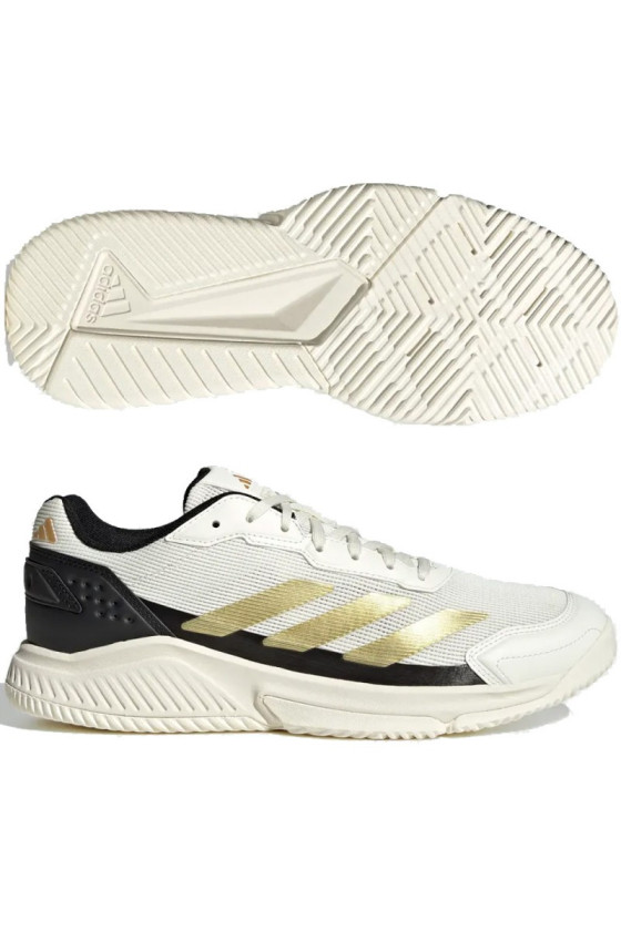 Chaussure Adidas Homme Courtquick padel gold met/gold/off white KI3590