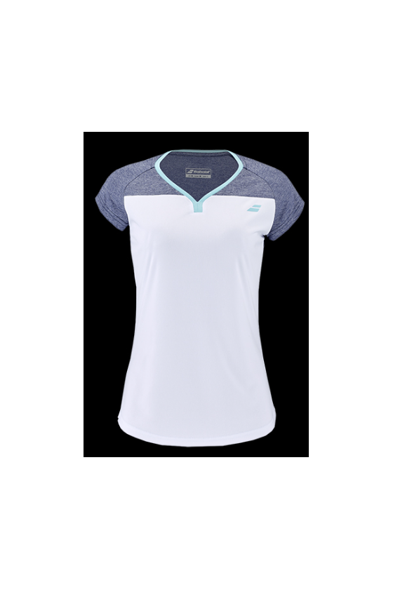 Babolat Play Cap Sleeve Top Women White/Blue Hthr - 30.00 € | Promo -25% 22.50 €